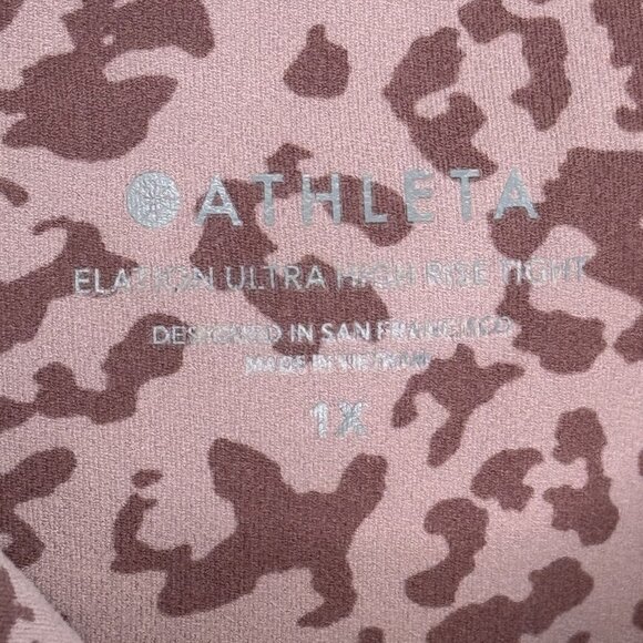 Athleta Elation Ultra High Rise Leggings Leopard Print Maeve/Pink, 1X - Picture 9 of 10